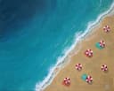 Aerial view of a beach on the Adriatic Sea