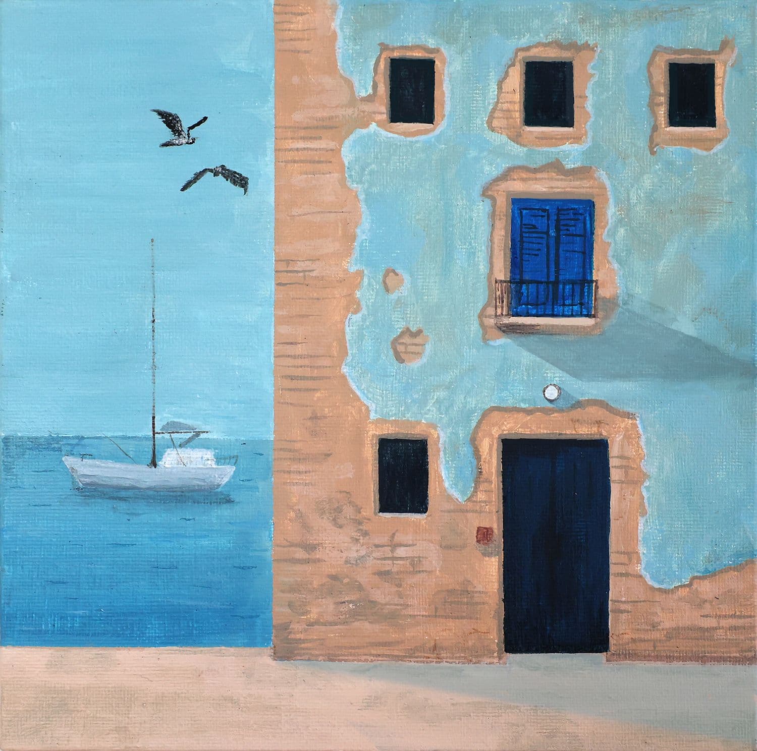 A house in a seaside town in southern Italy.